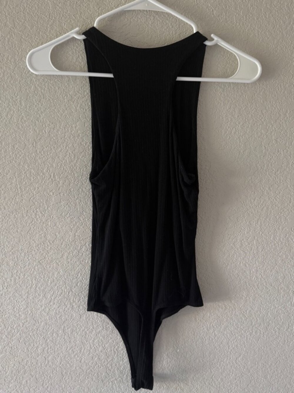 Black Ribbed Racerback Bodysuit 🖤 - Picture 2 of 3